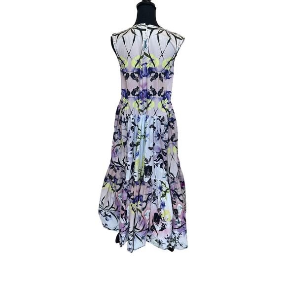 Bibhu Mohapatra Floral Tiered Ruffle Maxi Dress XS Cottage Cotton Sundress $475 - Picture 10 of 12